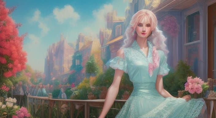 Serene Librarian in Ethereal Fantasy Art
