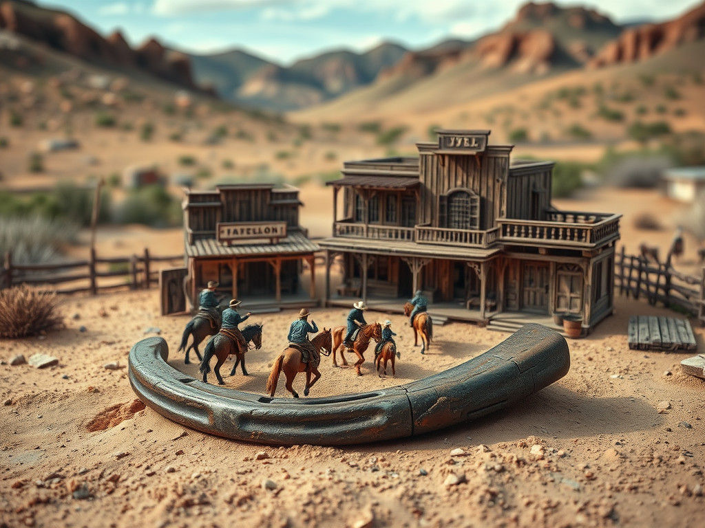 Wild West Diorama Inside Rusty Horseshoe