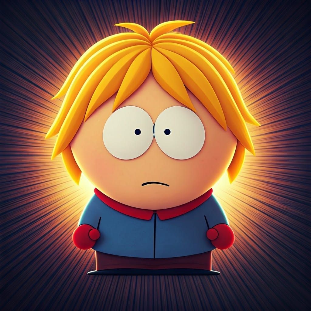 South Park Character in 8K with Volumetric Lighting