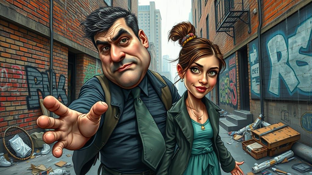 Hyper-Realistic Satire of Exploitation and Resilience