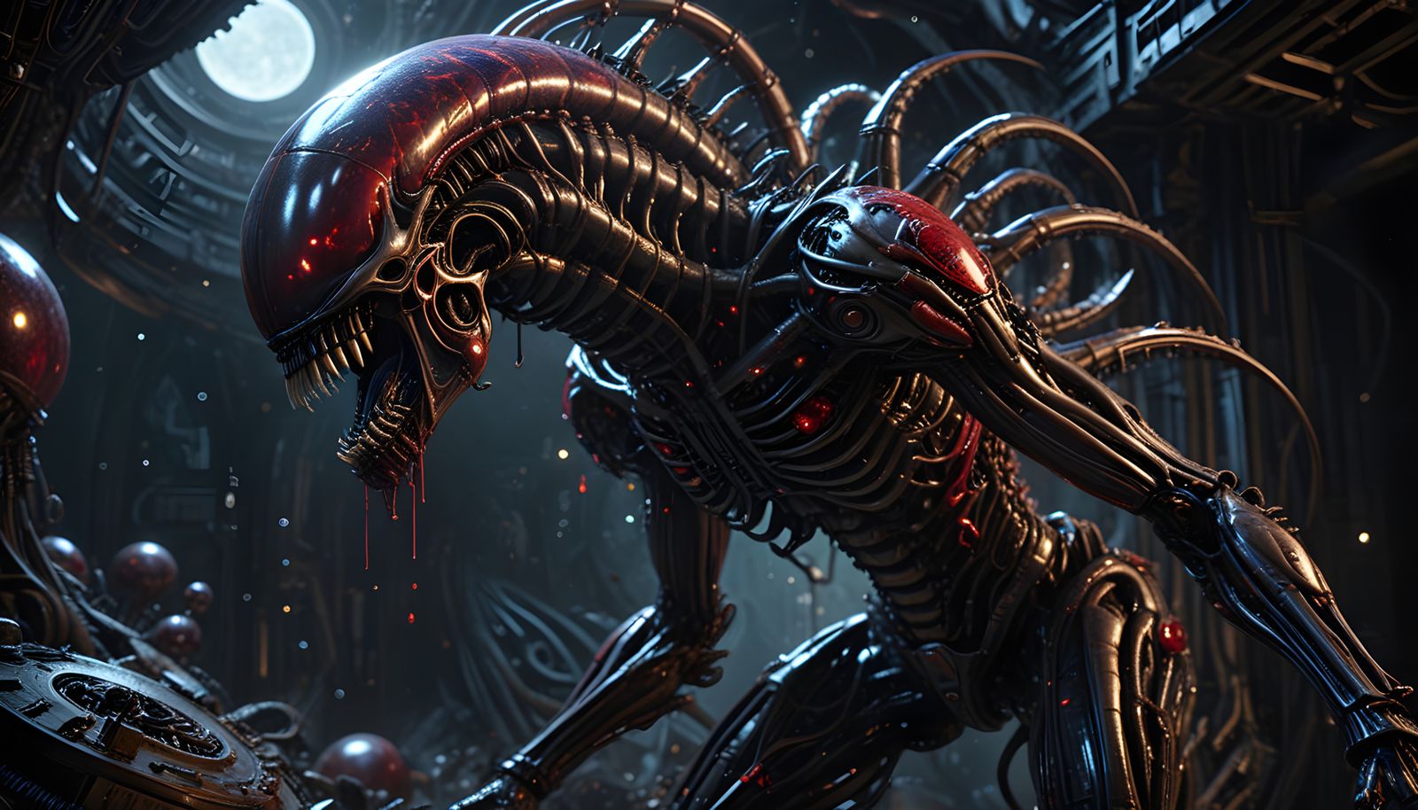 Biomechanical Horror in a Starry Cosmos