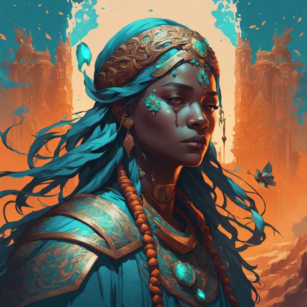 Inspirational Fantasy Poster: Strength in Silence