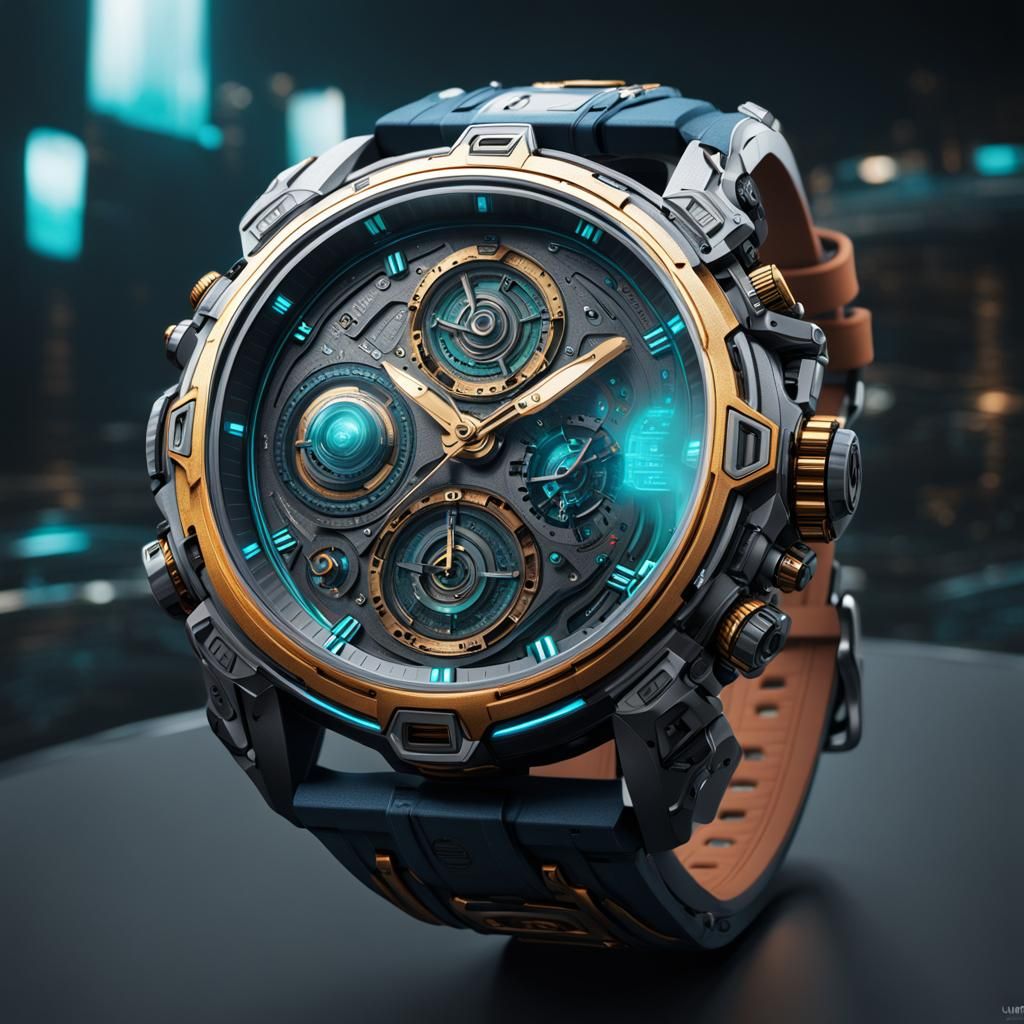 Futuristic concept wrist watch design