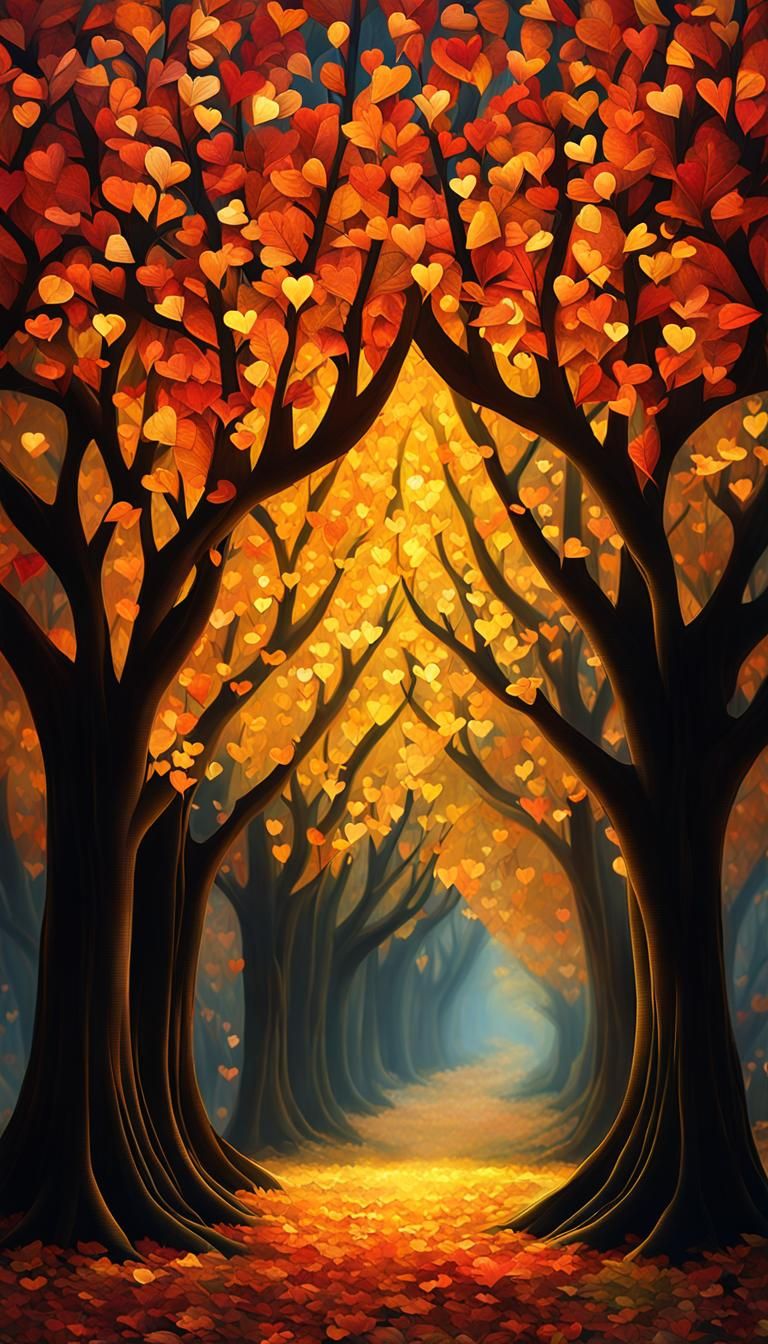 Heart-Shaped Leaf Shred in Luminous Microscopic Photo