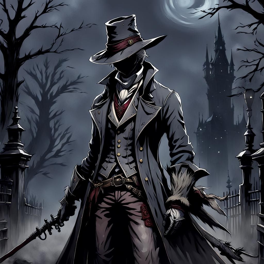 Anime Character in Dark Fantasy Style