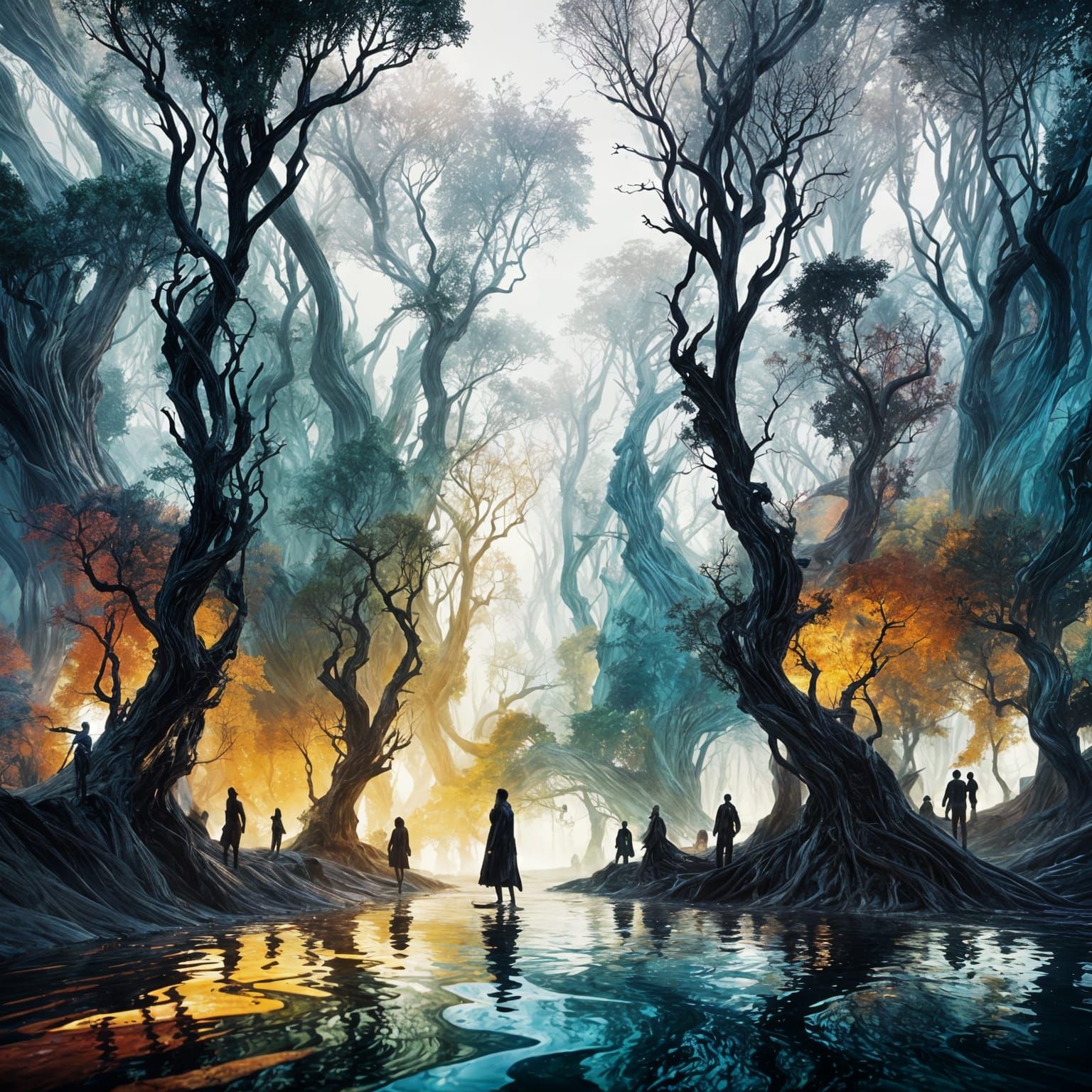 Dreamlike Abstract Scene in Matte Painting Style