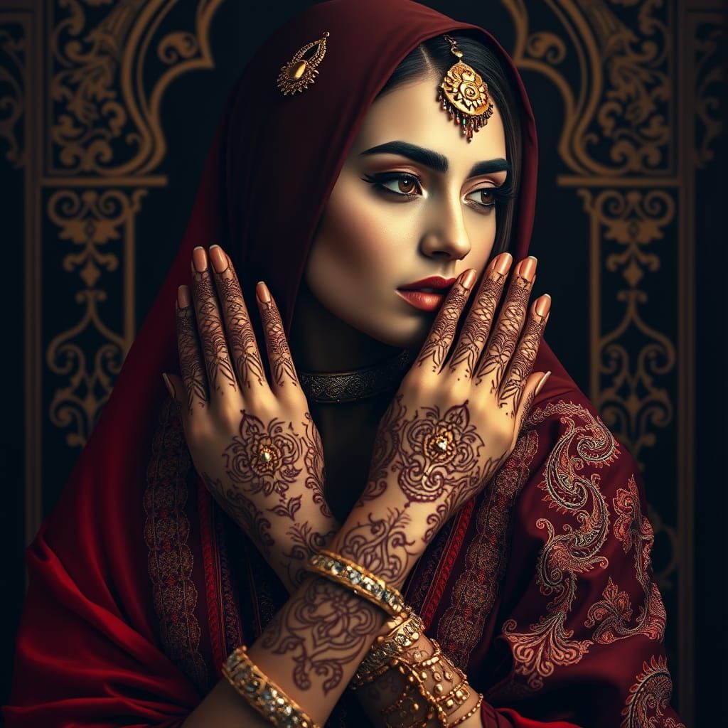 Tattooed Arabian Woman