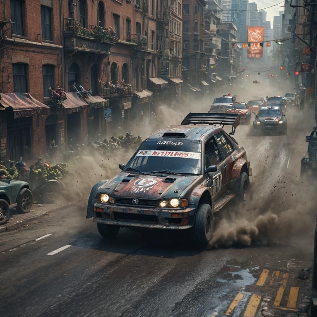 Rally Car Chase: A Fantastical City Race