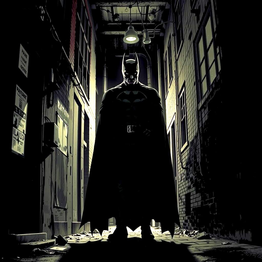 Noir Batman in Stark Black and White