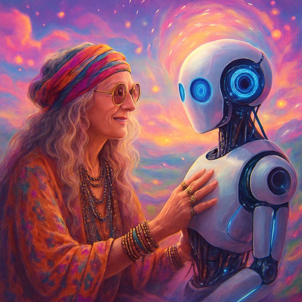 Hippie Woman Uses AI to Build Spiritual Business