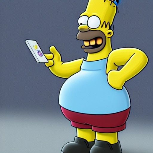 Homer Simpson as 3D Pixar Concept Art