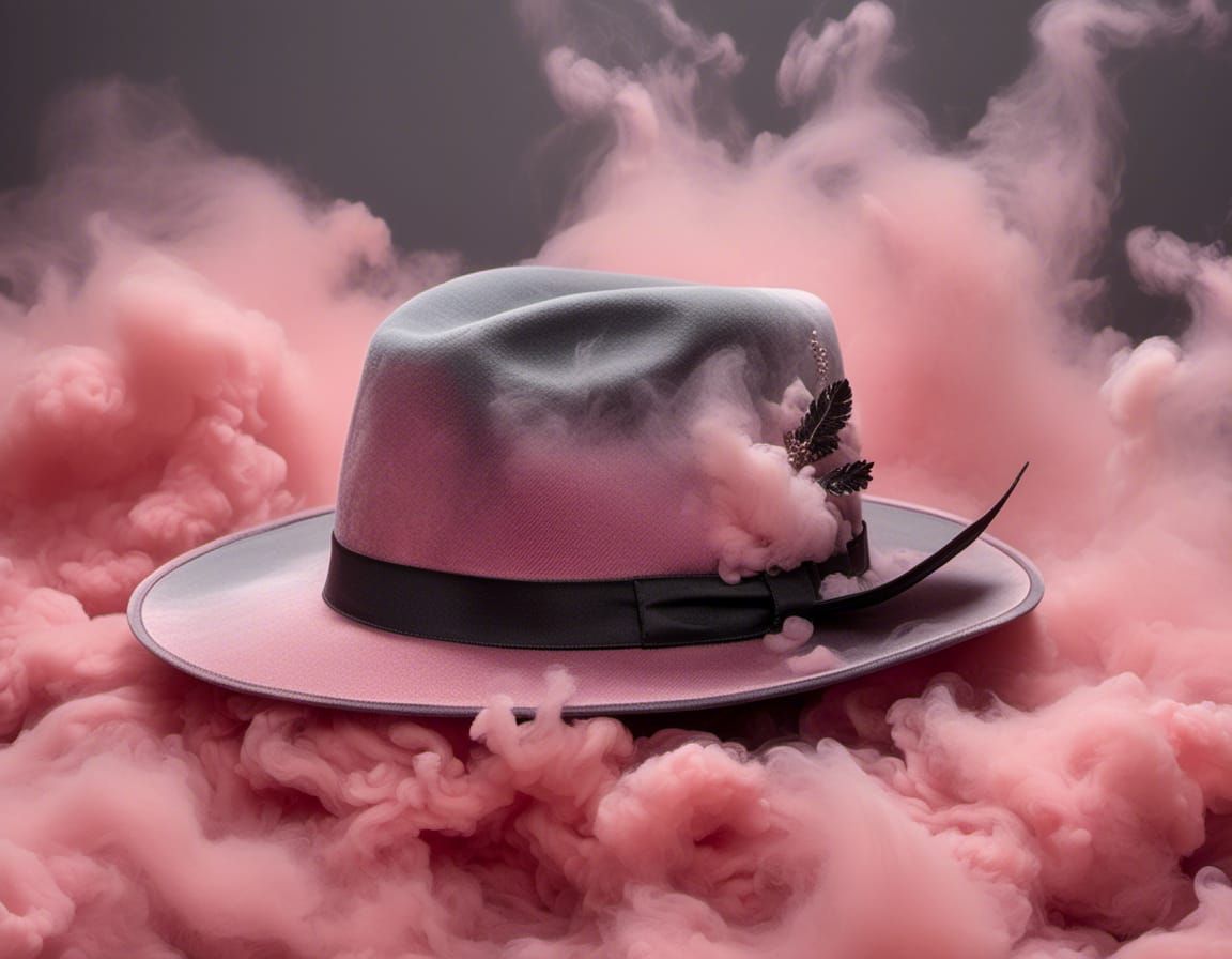 Designer Hat Made of Colored Smoke