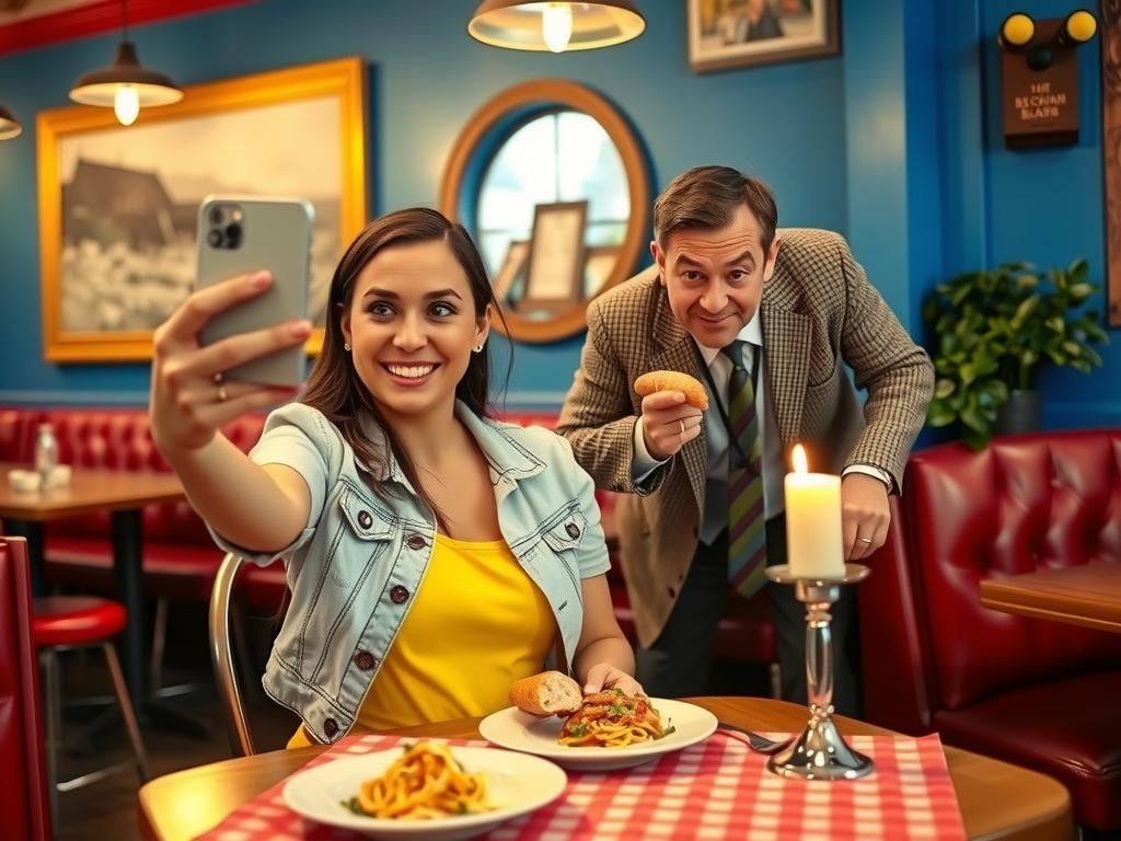 Mr. Bean Photobombs Woman's Selfie, LaChapelle Style