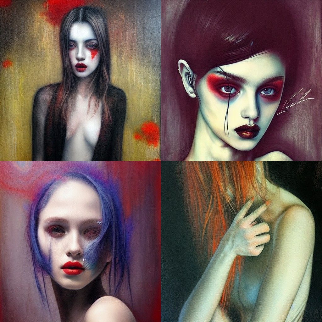 Abstract Portrait in Modern Art Style