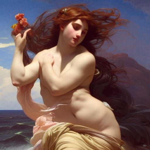 Venus Rising: Academic Style Digital Painting