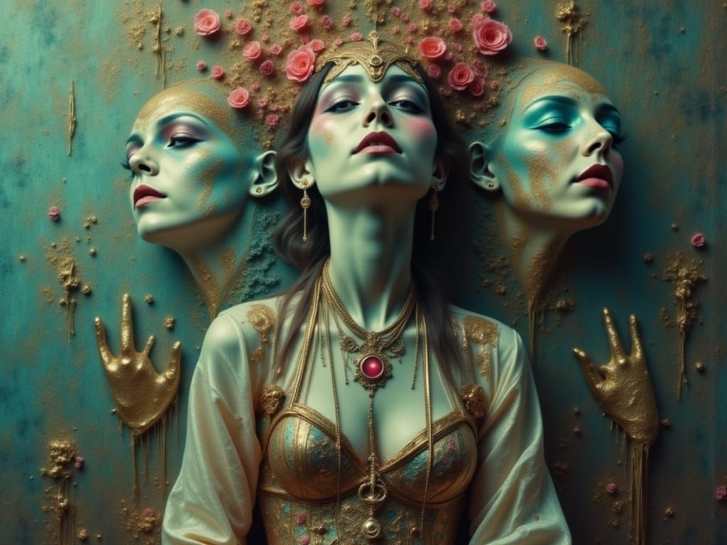 Dreamlike Surrealism in Vibrant Oil on Canvas