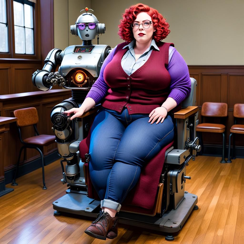 Android Discovery Beneath Lecture Hall in Matte Painting Sty...