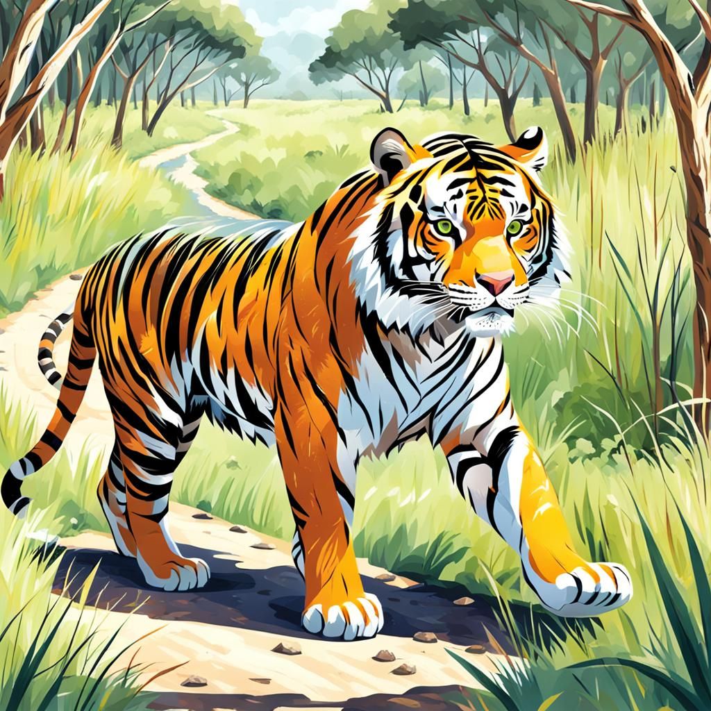 Safari Tiger in Natural Light