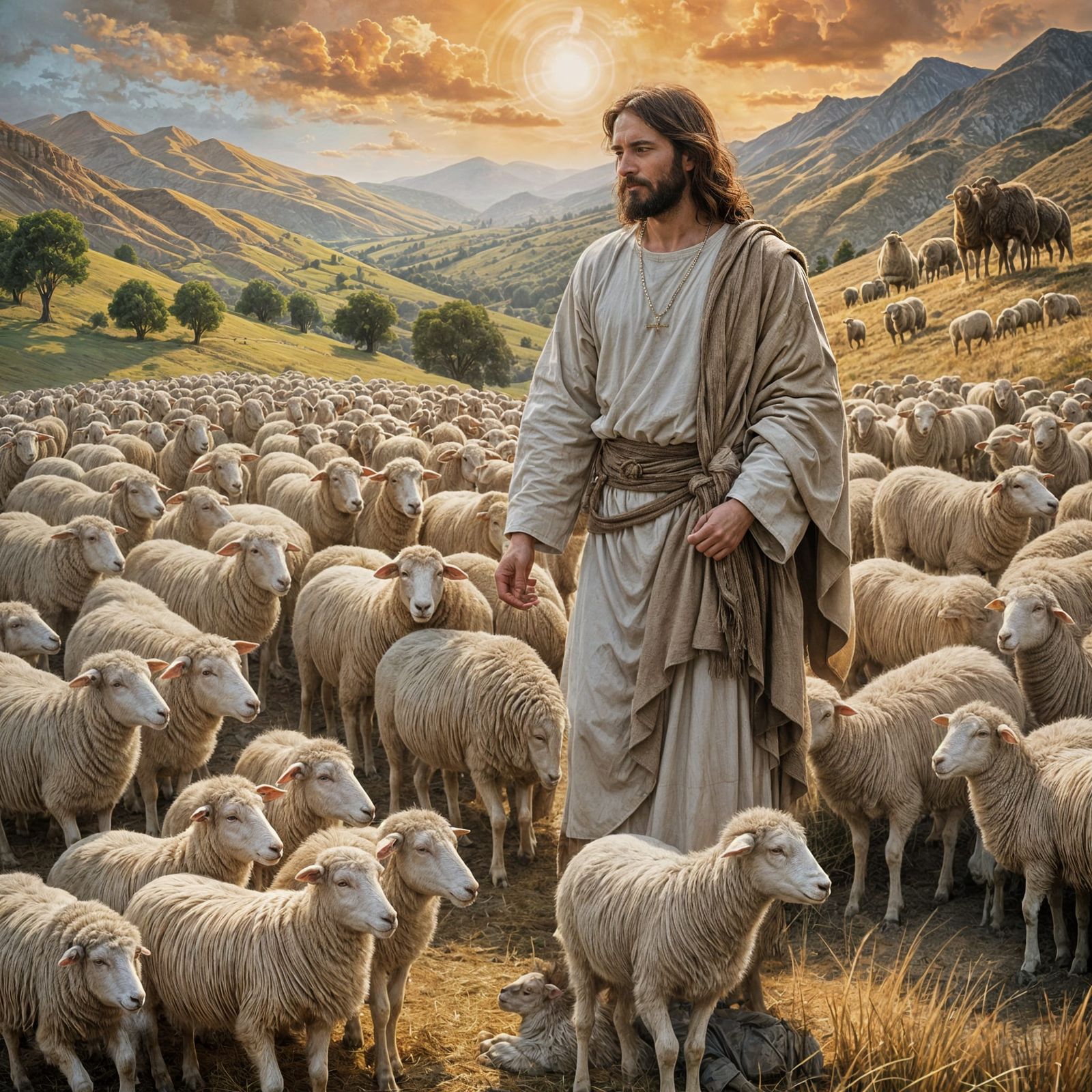 Jesus Entrusts Sheep to a Disciple