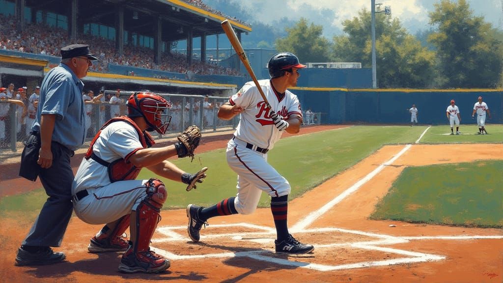 Baseball Action Painting
