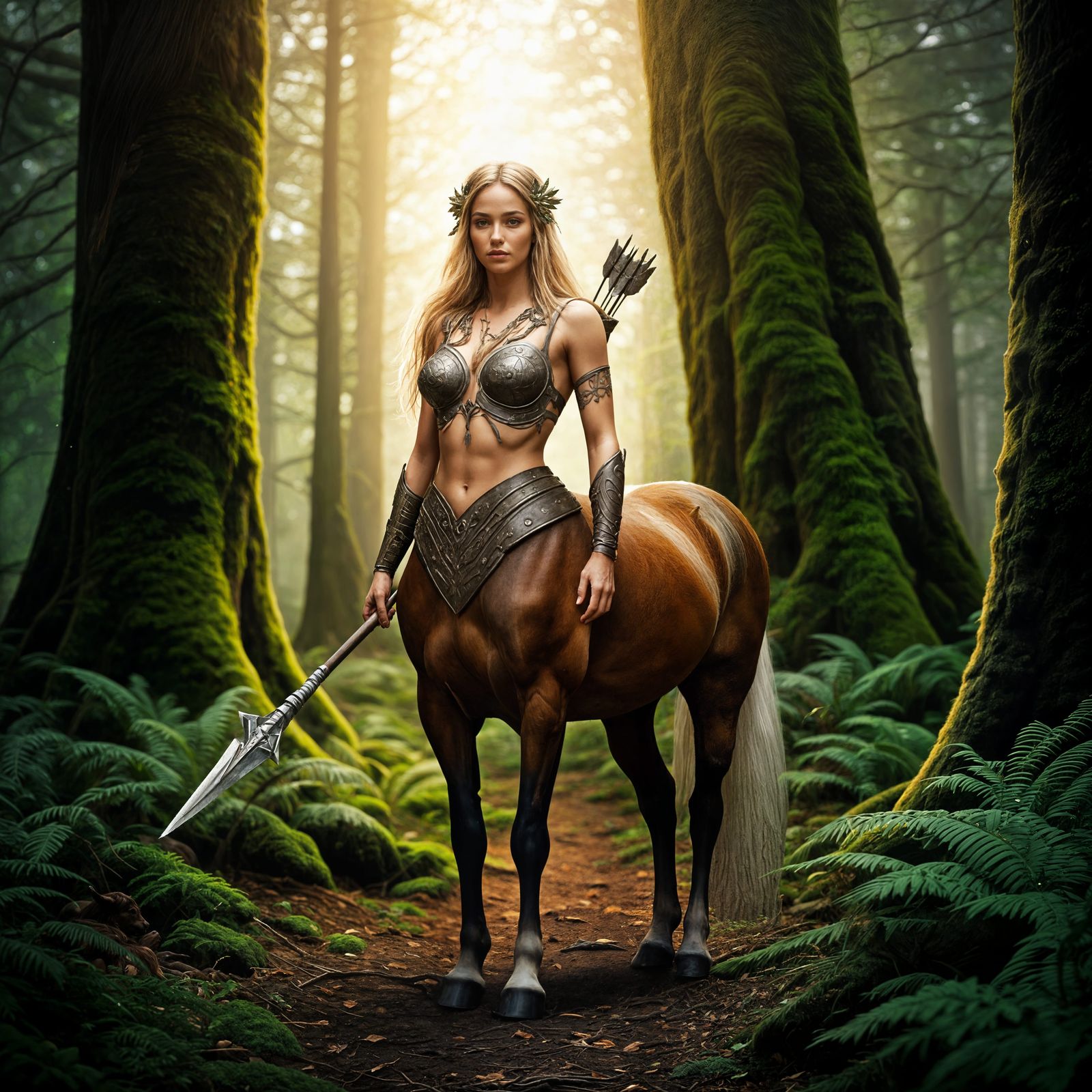Majestic Centaur in Enchanted Forest Photograph