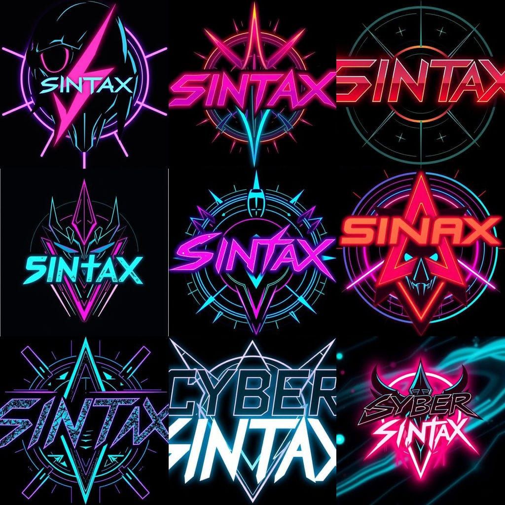 Neon Cyberpunk Logo for Sintax