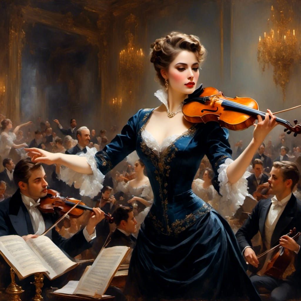 Female Conductor Directs Opera Orchestra