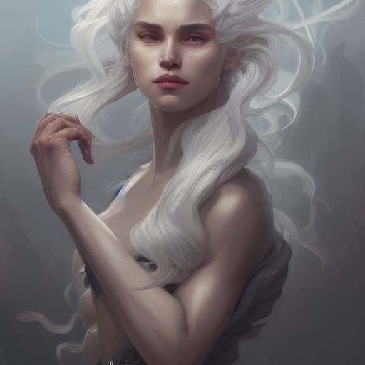 Detailed Portrait with Dynamic Lighting, Digital Art