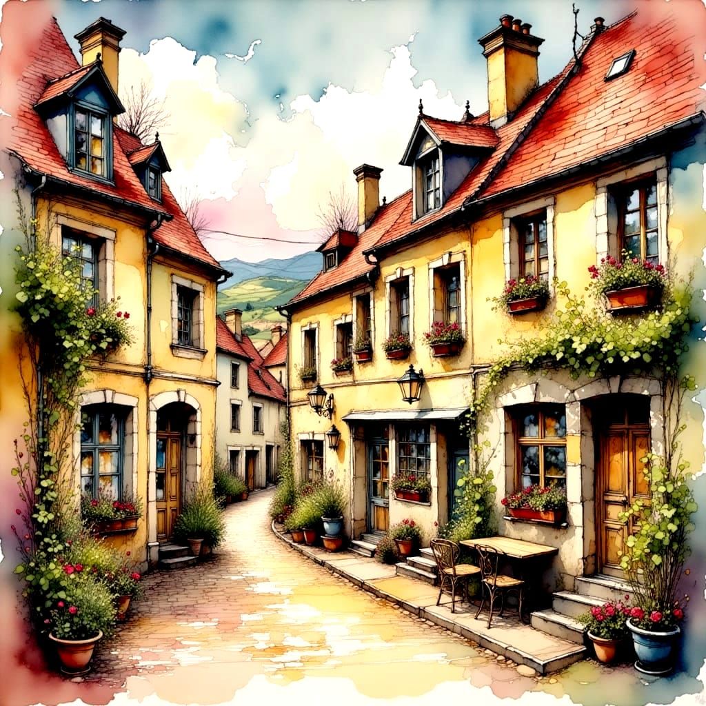 Ruelle ocre du Beaujolais