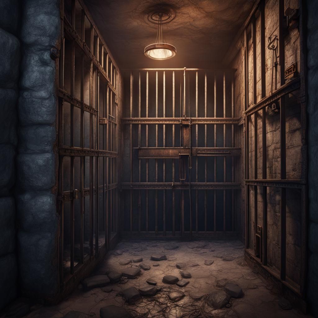 Detailed Matte Painting of a Regular Prison Cell