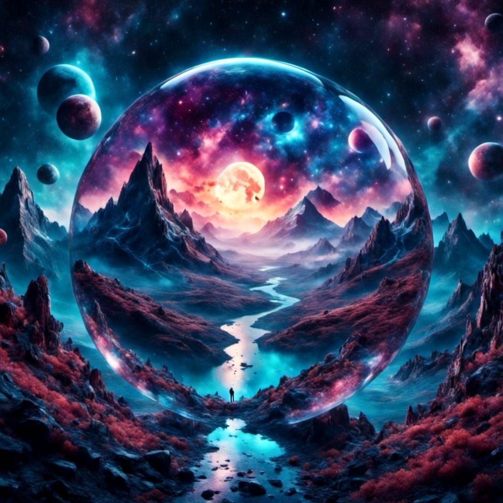 Glass World Among Stars: Science Fiction Concept Art