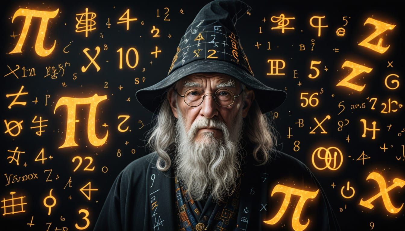 Mysterious Wizard Amidst Celestial Mathematics