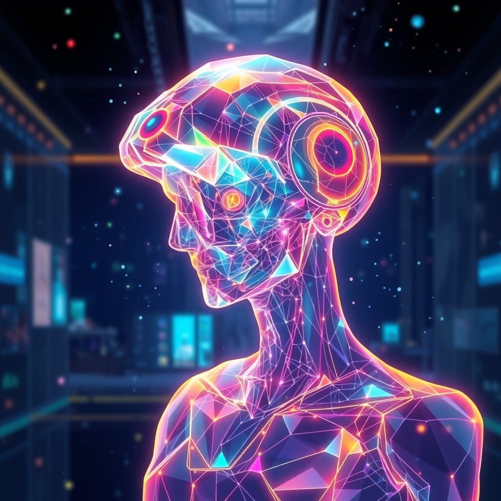 Holographic AI in Anime Style
