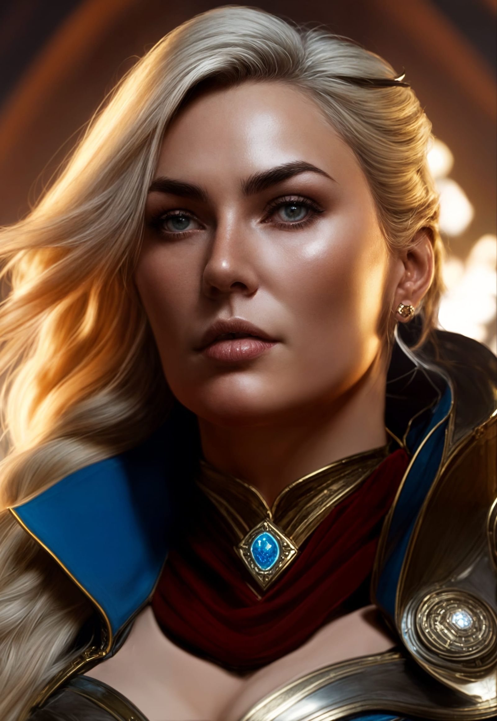 Fantasy Cleric Portrait in Dark Concept Art Style