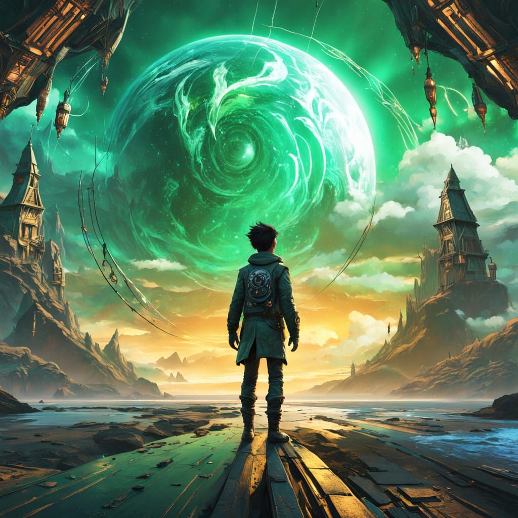 Heroic Half-Asian, Half-Belgian Boy Shines in Vibrant Cosmic...