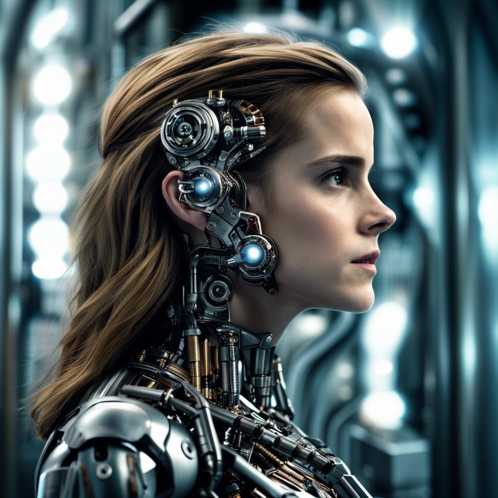 Hyperrealistic Robot Resembling Emma Watson
