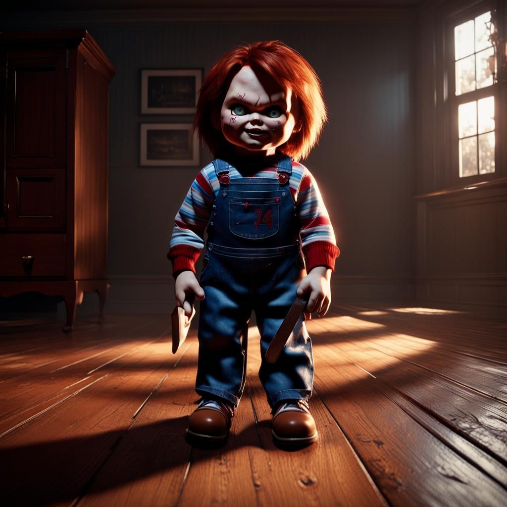 Chucky in the Amityville House: 3D Game Cinematic