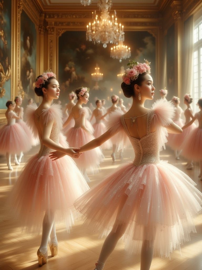 Ballerinas in Elegant Rococo Splendor