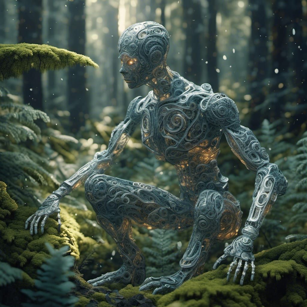 Rice Paper Humanoid AI Concept Art