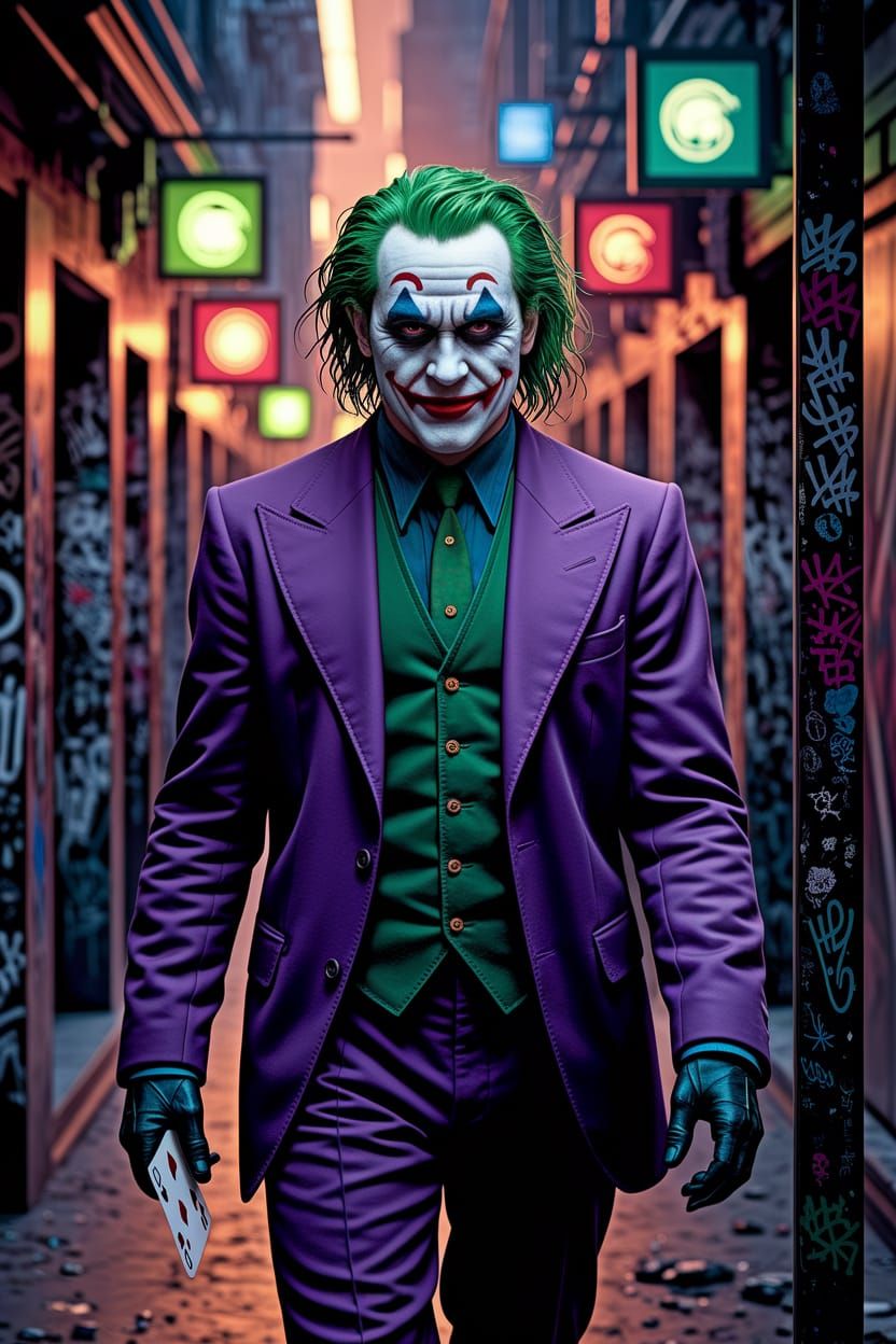 The Joker in a Dark Alley, Comic Book Style