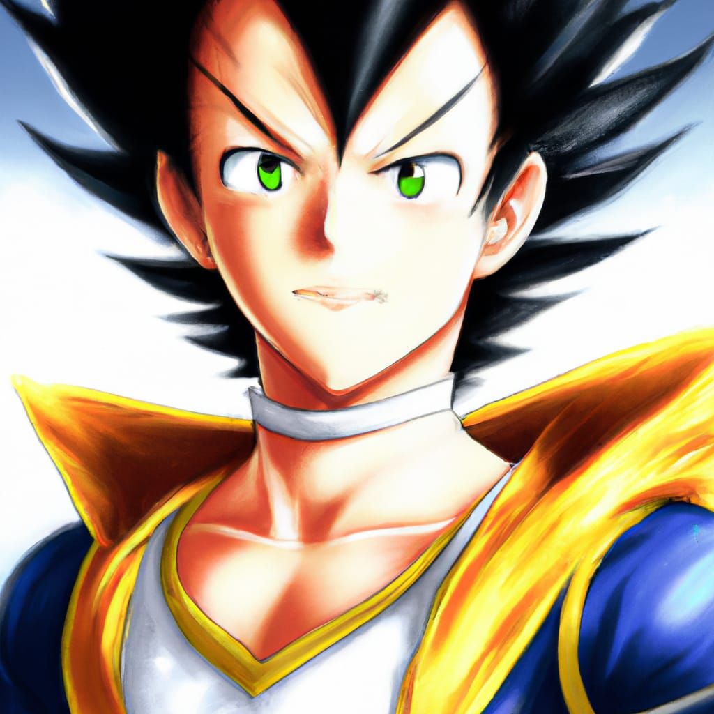 Anime Style Vegeta Character Illustration