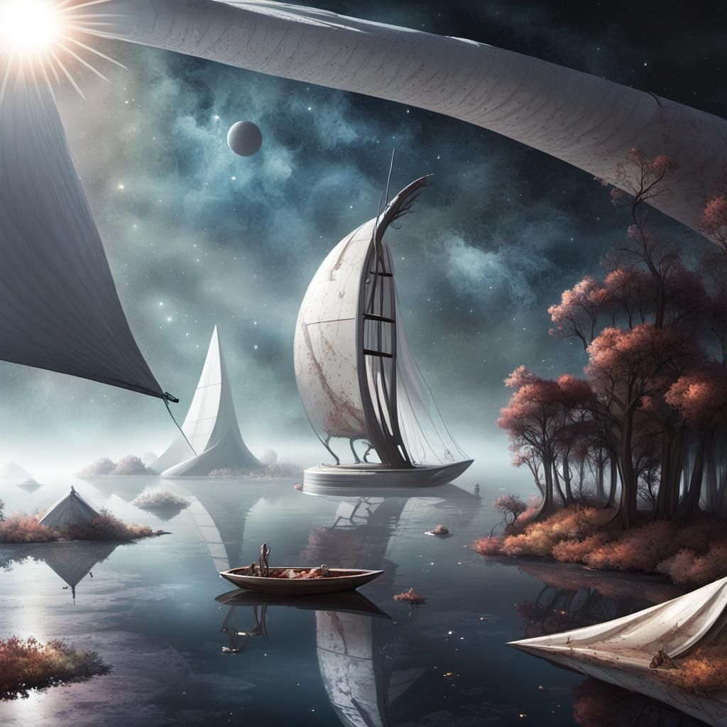 Cute Chicken in Post-Apocalyptic Fractal Landscape