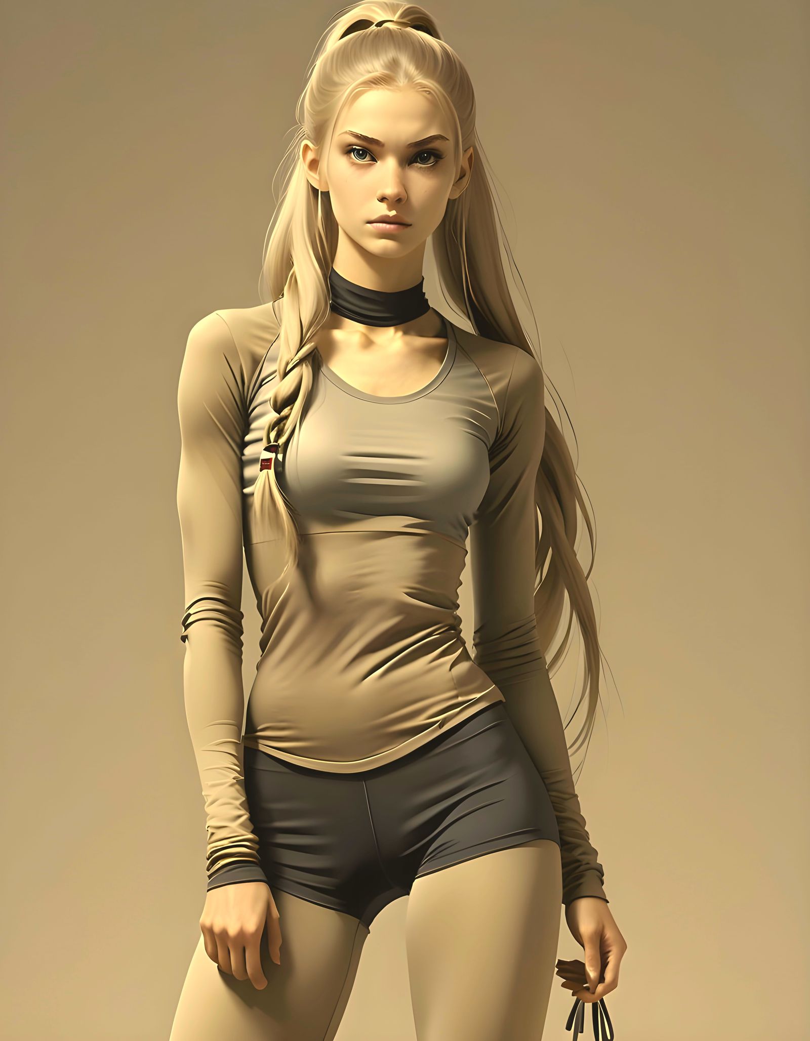 Teen Girl Portrait in Horror Style