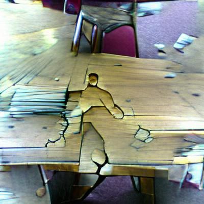 AI Generated Image of a Broken Table