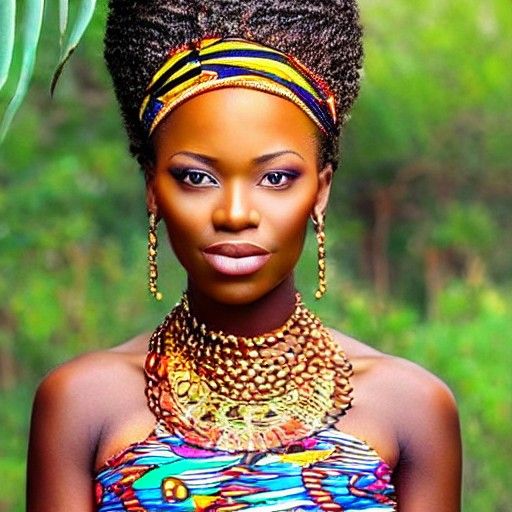 Stunning Portrait of a Beautiful African Queen