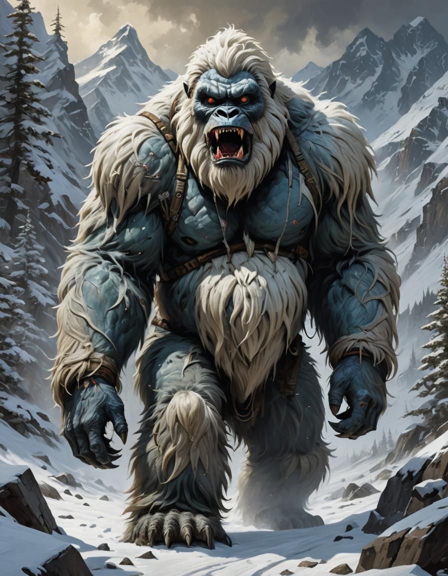 Sinister Horror Yeti in the Himalayas