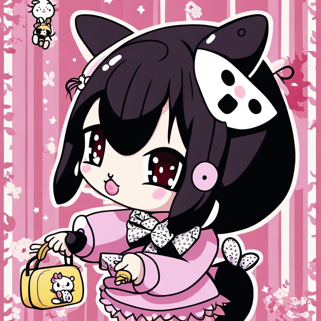 Kuromi in Anime Style