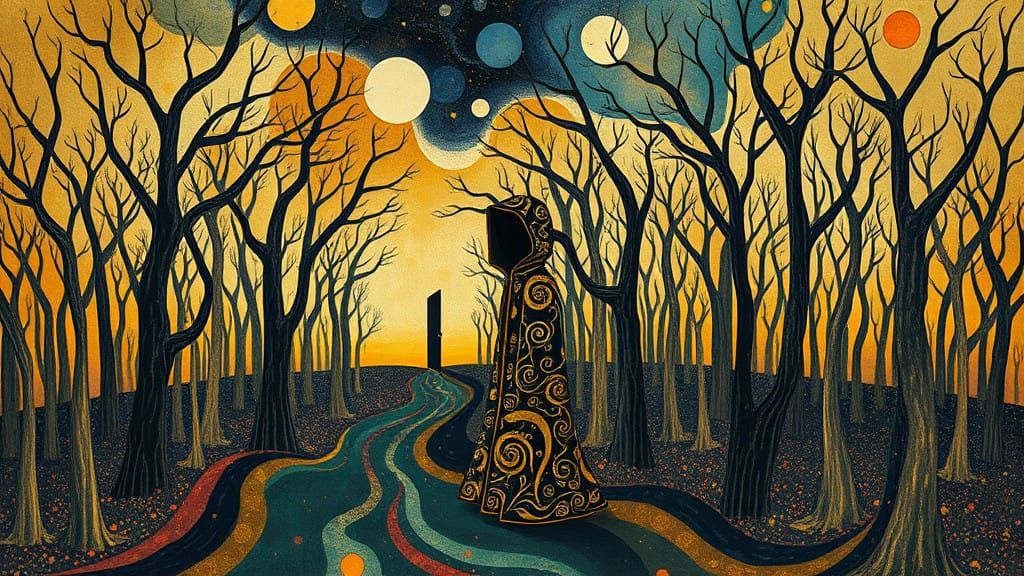 Ethereal Dreamscape in Golden Hues