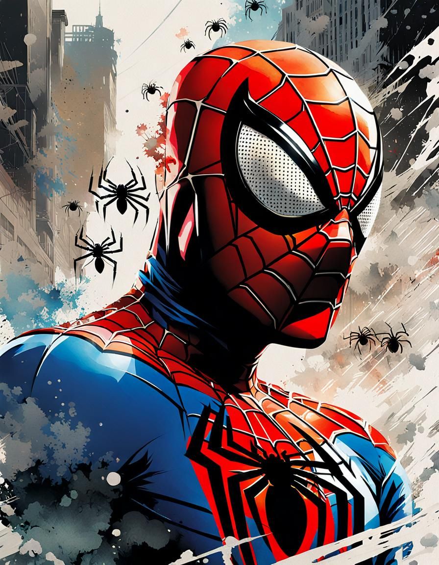 Spider-Man Double Exposure Portrait with Spiders