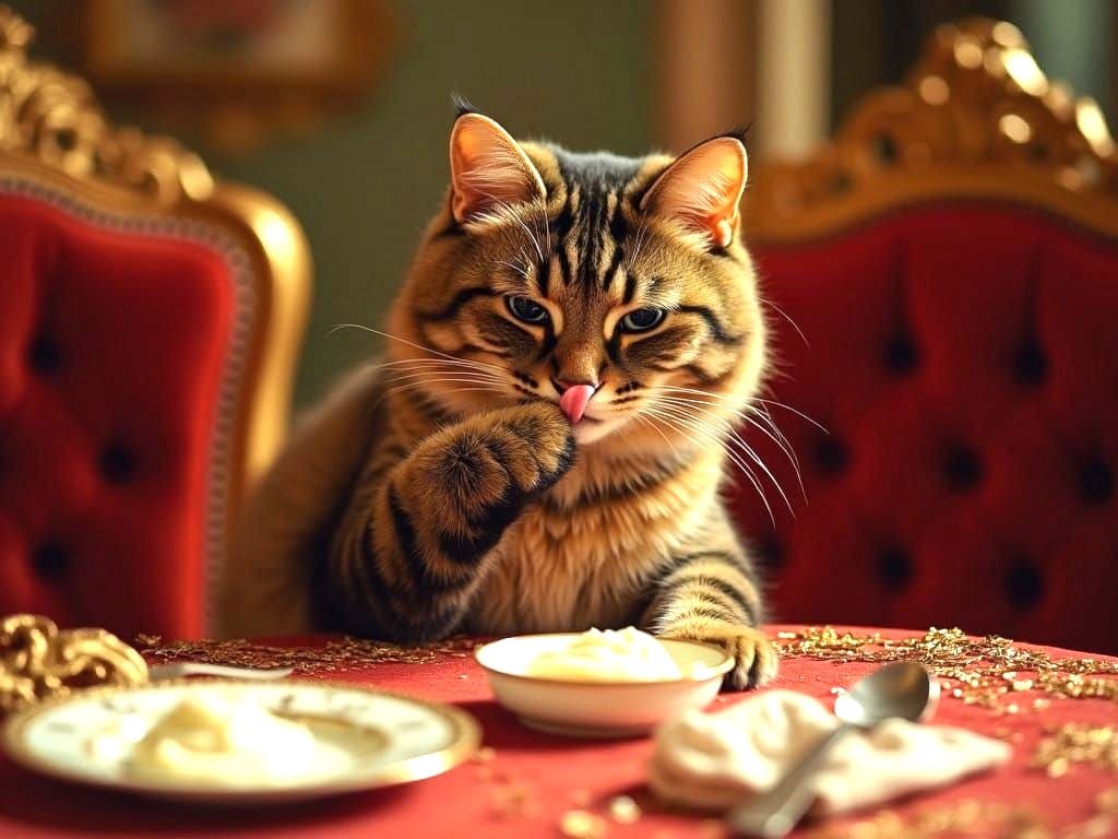 Elegant Cat in Luxurious Setting